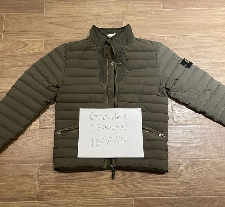 Bnwt Stone Island Down Jacket Loom Woven Chambers Nylon