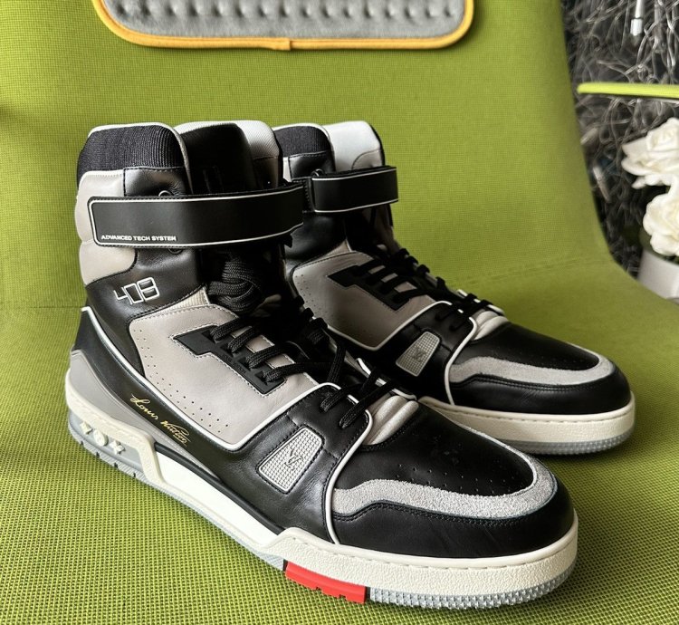 New Louis Vuitton Lv Trainer Sneaker Boot High 13 Uk
