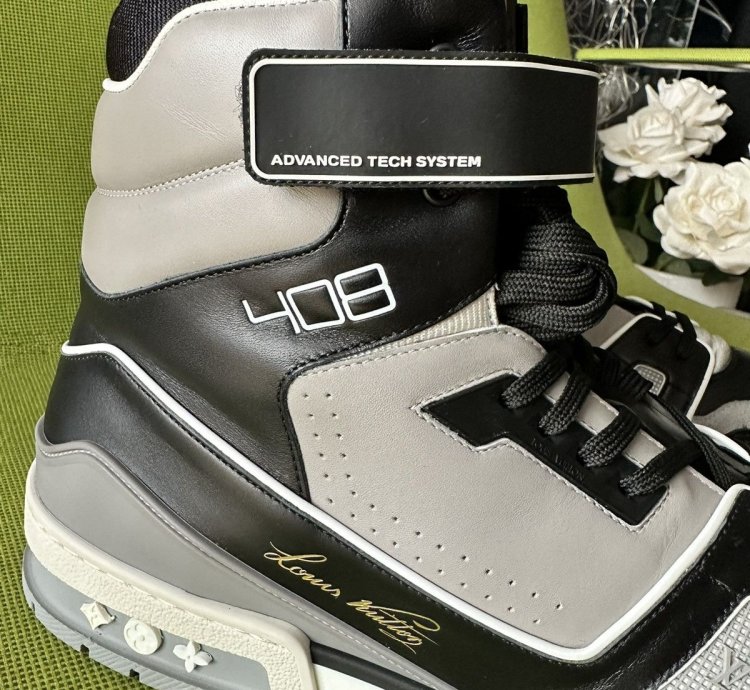 New Louis Vuitton Lv Trainer Sneaker Boot High 13 Uk