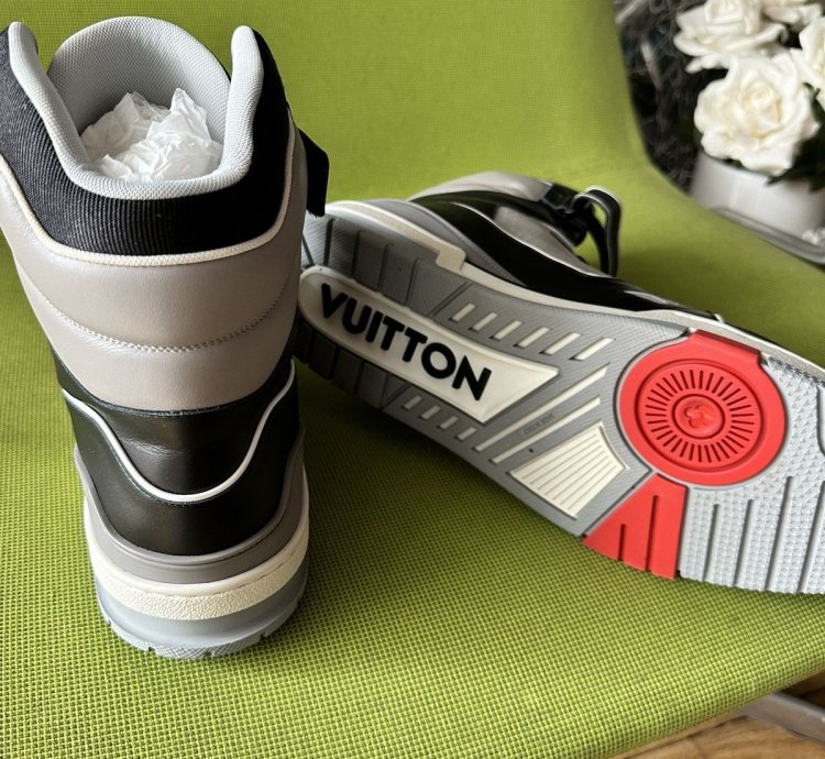 New Louis Vuitton Lv Trainer Sneaker Boot High 13 Uk