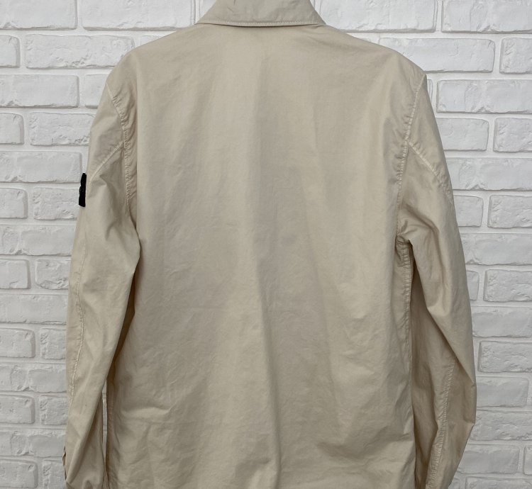 Bnwt Stone Island Stretch Twill Garment Dyed Shirt Jacket