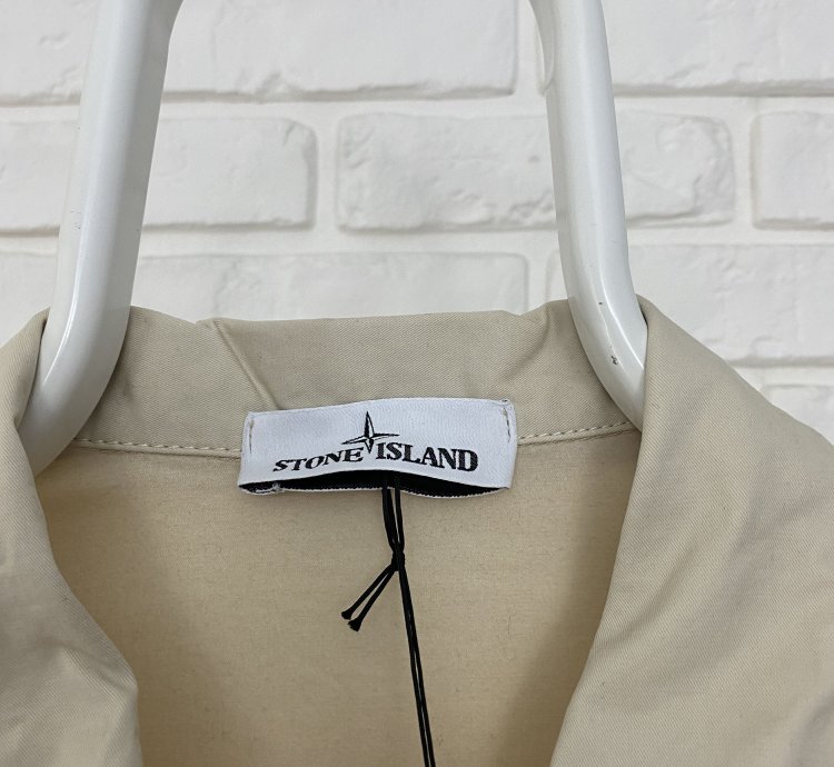 Bnwt Stone Island Stretch Twill Garment Dyed Shirt Jacket