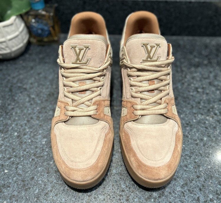 New Louis Vuitton Trainer Brown Tan Size 10lv Rare