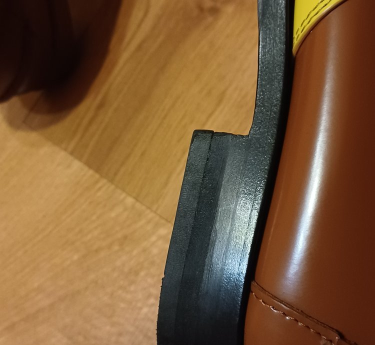 New Prada Loafers Brown Yellow Stripe Logo
