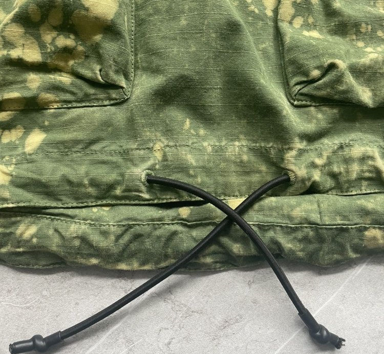 Cotton Rip Stop Off Dye Half Zip Anorak