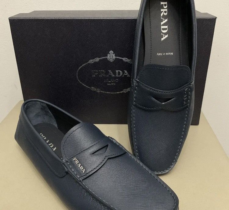 New Prada Men Saffiano Leather Loafer Drivers 2dd158