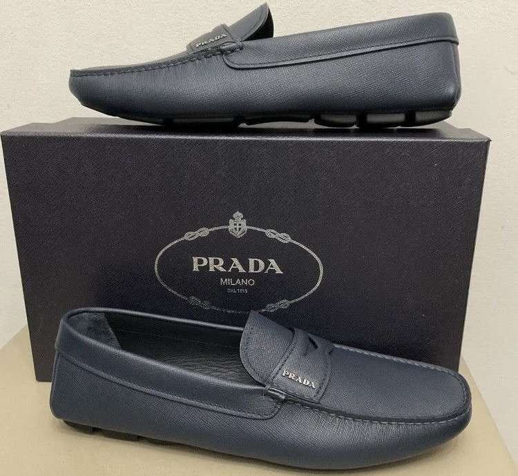 New Prada Men Saffiano Leather Loafer Drivers 2dd158