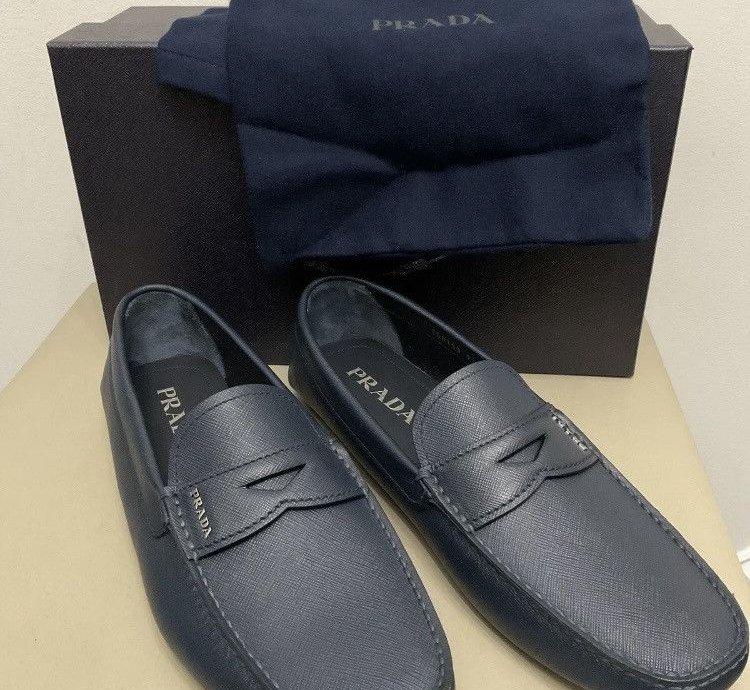New Prada Men Saffiano Leather Loafer Drivers 2dd158