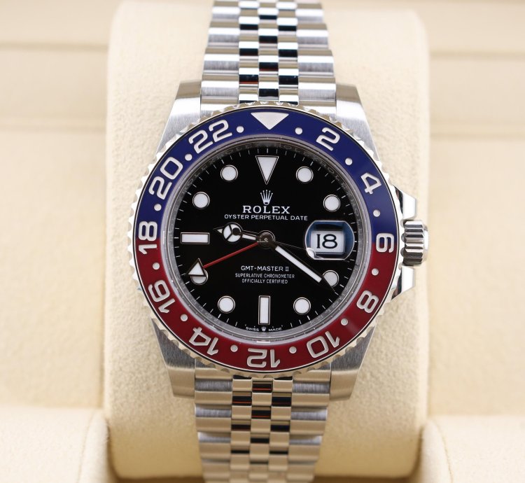 Rolex Gmt-master Ii Pepsi Jubilee 126710blro Full Set
