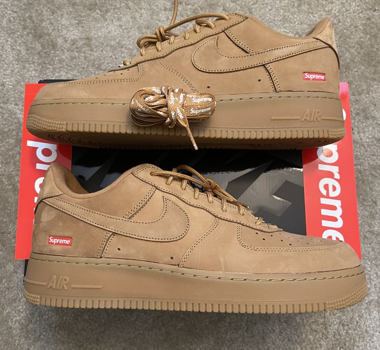 New Supreme Nike Air Force 1 Low Sp Wheat