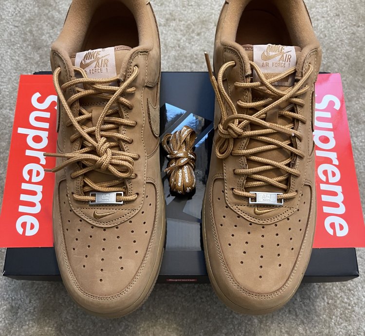 New Supreme Nike Air Force 1 Low Sp Wheat