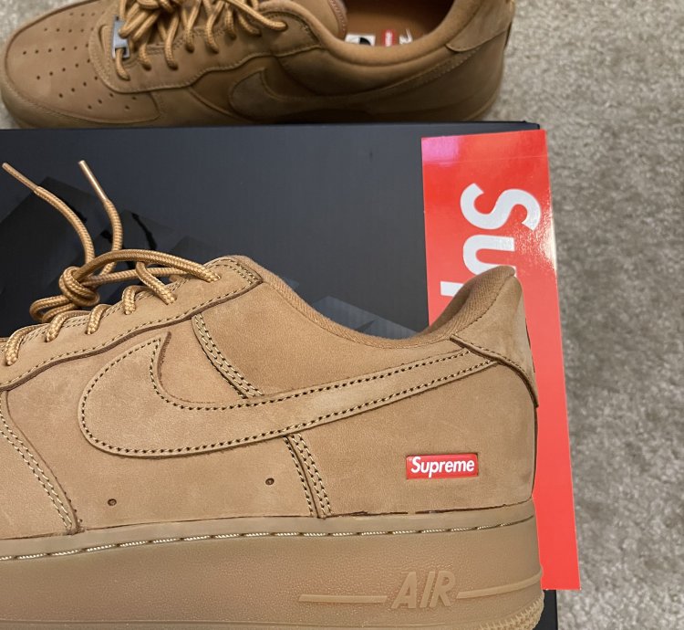 New Supreme Nike Air Force 1 Low Sp Wheat