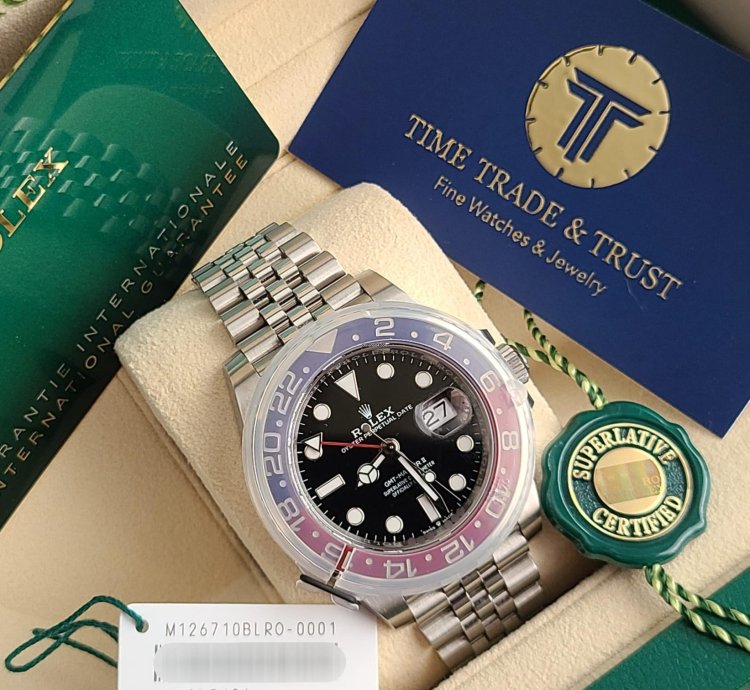 Rolex Gmt-master Ii Pepsi Jubilee New Stickers Full Set White Tag