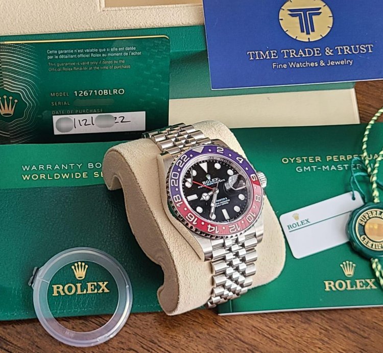 Rolex Gmt-master Ii Pepsi Jubilee New Stickers Full Set White Tag