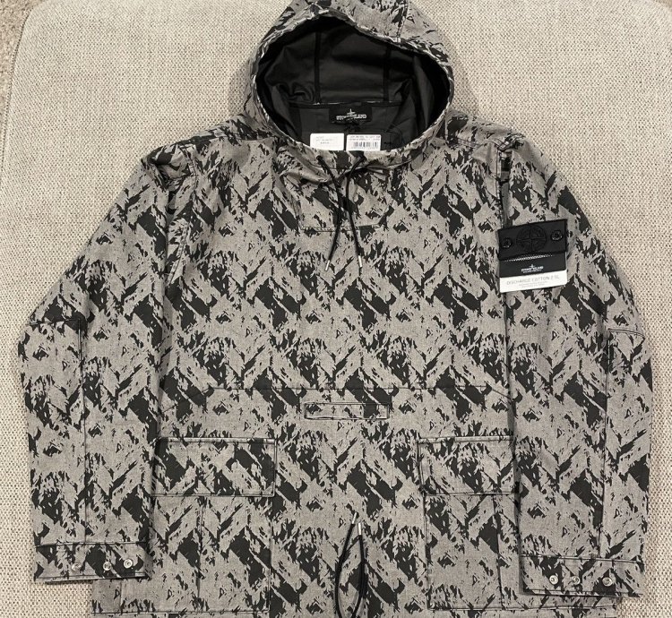 Drop Pocket Anorak discharge Cotton