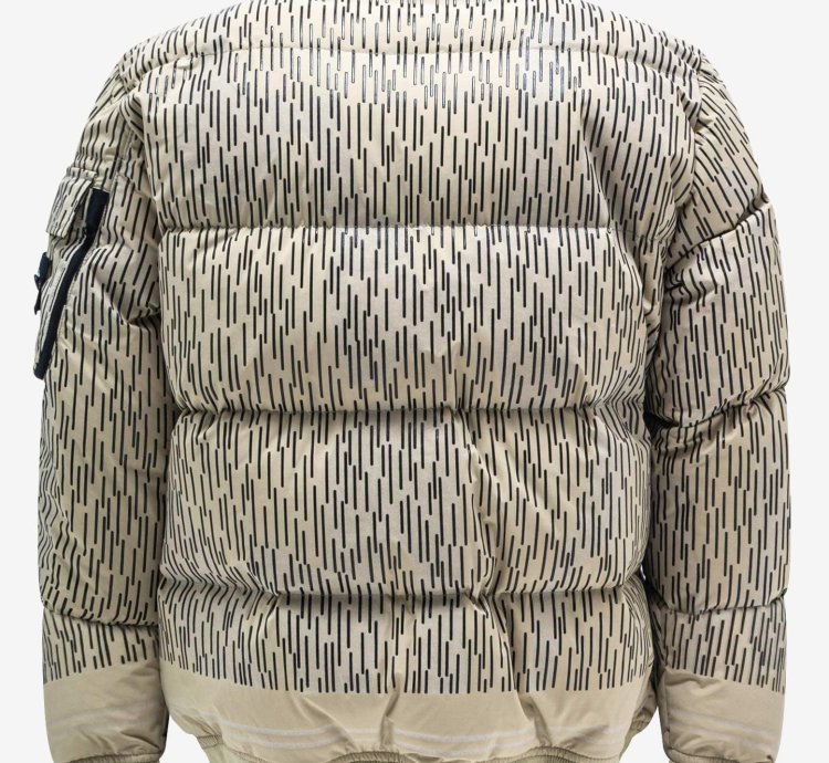 Ecru Naslan Light Watro Rain Camo Down Jacket