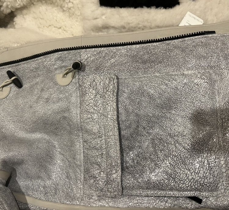 Hooded Genuine Shearling Lambskin Duffle Coat