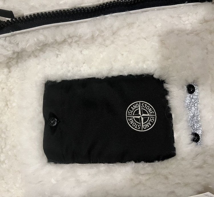 Hooded Genuine Shearling Lambskin Duffle Coat