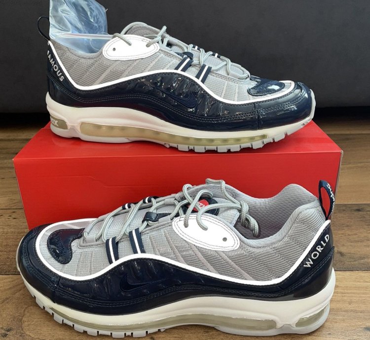 Nike Air Max 98 Supreme Obsidian Navy Patent Leather 1 97 95