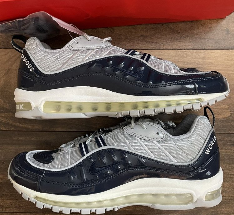 Nike Air Max 98 Supreme Obsidian Navy Patent Leather 1 97 95
