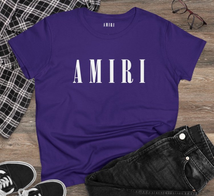 Amiri Core Womens Shirt Softstyle Purple Tee S To 2xl