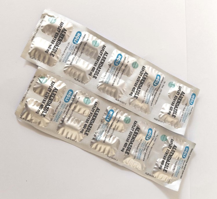 1 Box Albendazole 400mg Deworming Treatment For Parasitic Infections 100 Tabs
