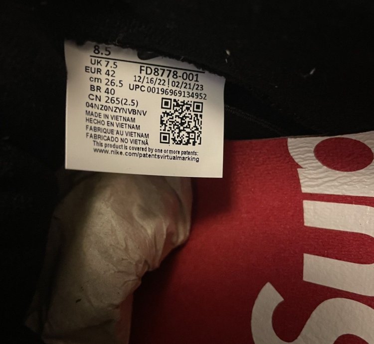 Nike Dunk Low Sb Supreme Rammellzee Size 8 5