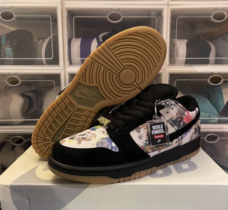 Nike Dunk Low Sb Supreme Rammellzee Size 8 5