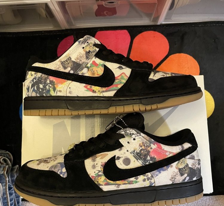 Nike Dunk Low Sb Supreme Rammellzee Size 8 5