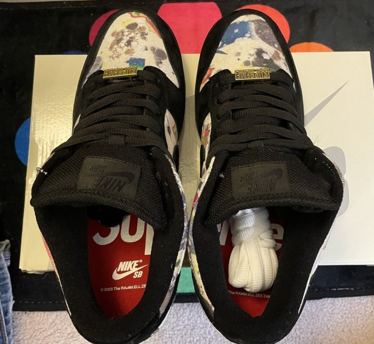 Nike Dunk Low Sb Supreme Rammellzee Size 8 5