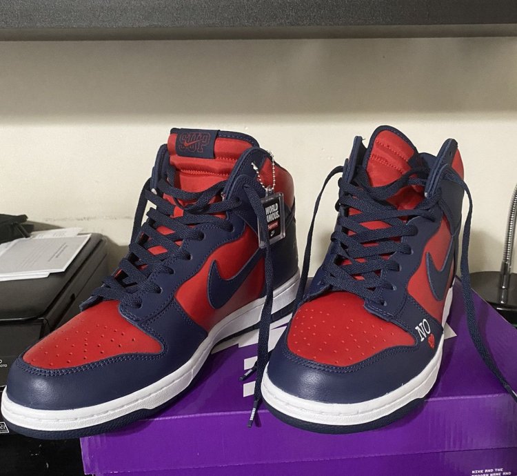 Nike Dunk Sb High Supreme By Any Means Midnight Navy Size 11