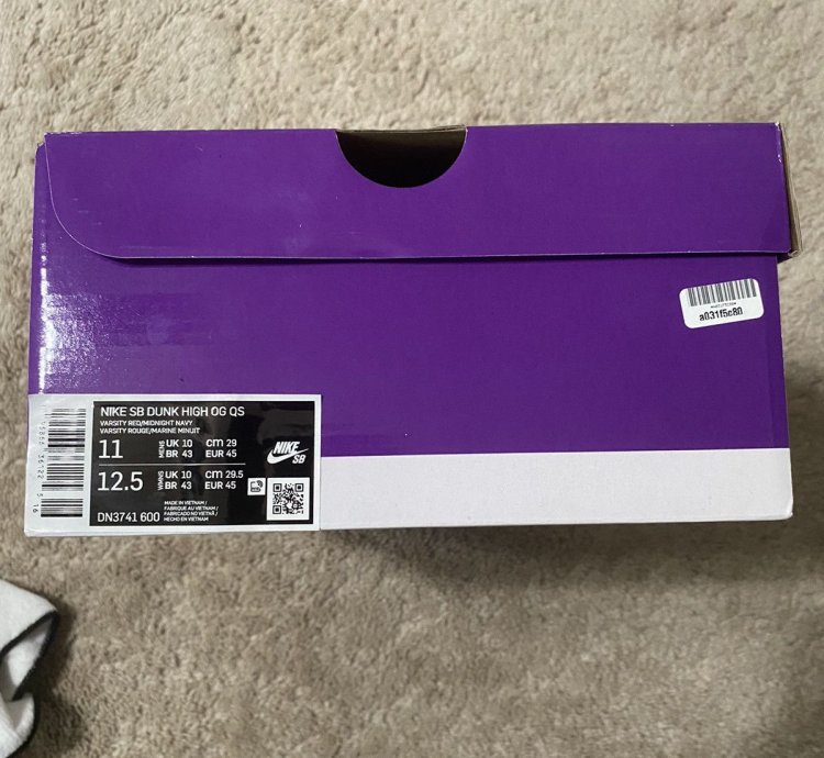 Nike Dunk Sb High Supreme By Any Means Midnight Navy Size 11