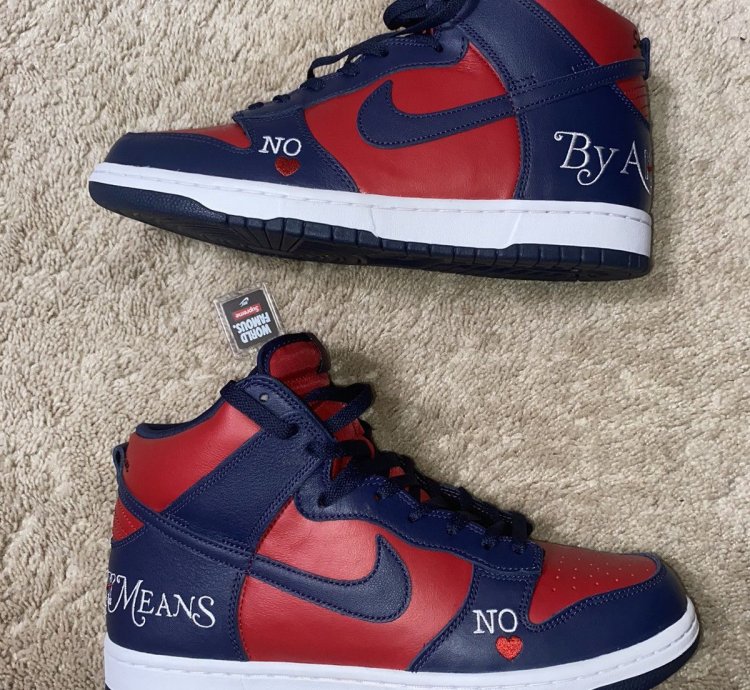 Nike Dunk Sb High Supreme By Any Means Midnight Navy Size 11
