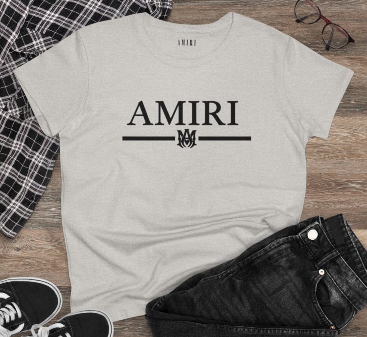 Amiri Core Womens Shirt Ash Softstyle Tee Made Usa