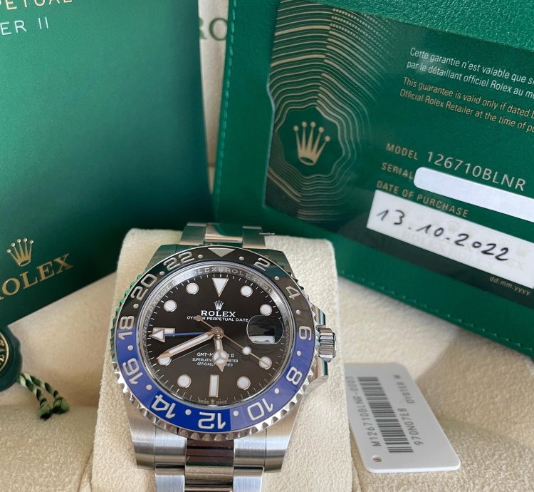 Rolex Gmt-master Ii Ref 126710blnr New 2022 Batman full Set Nos