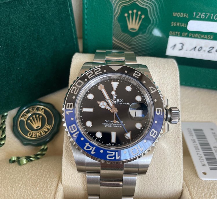 Rolex Gmt-master Ii Ref 126710blnr New 2022 Batman full Set Nos