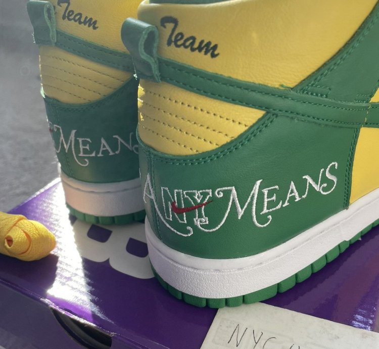 Nike Sb Dunk Hi Og Qs Supreme Brazil Sz 11 Ds