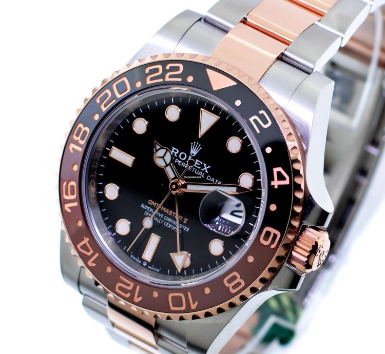 Rolex Gmt-master Ii Root Beer 40mm Everose Steel Black Dial Brown Black Bezel 126711ch