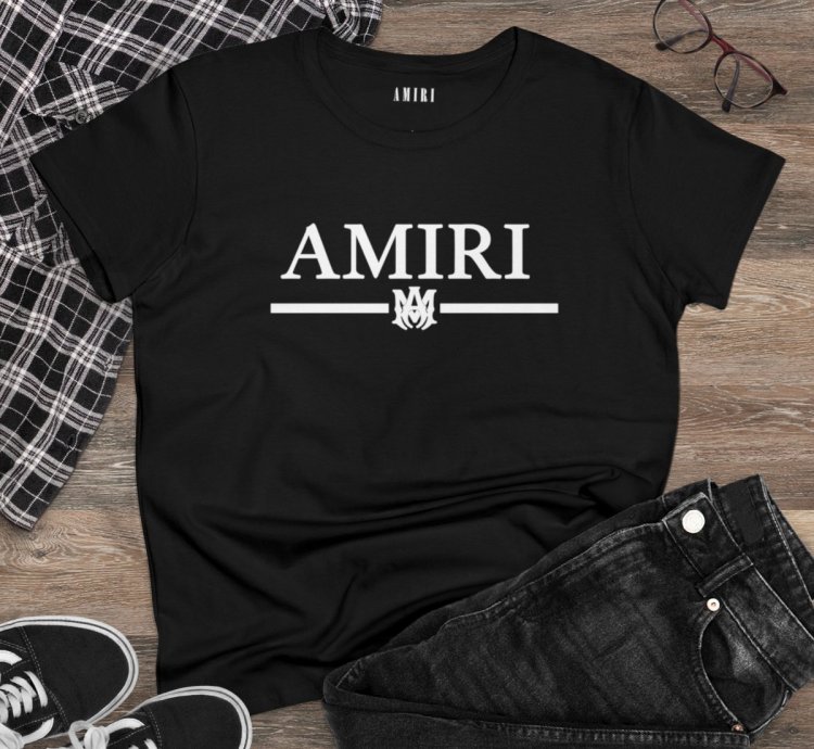 Amiri Core Womens Shirt Black Softstyle Tee Made Usa