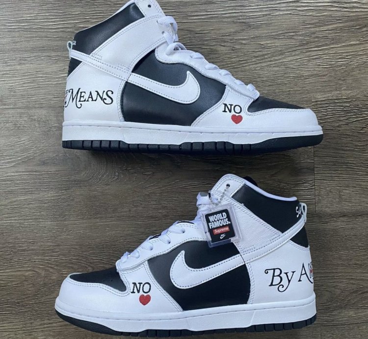Nike Sb Dunk High Supreme By Any Means black White