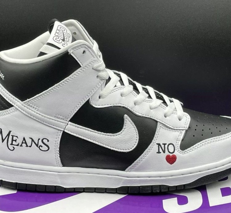 Nike Sb Dunk High Supreme By Any Means black White