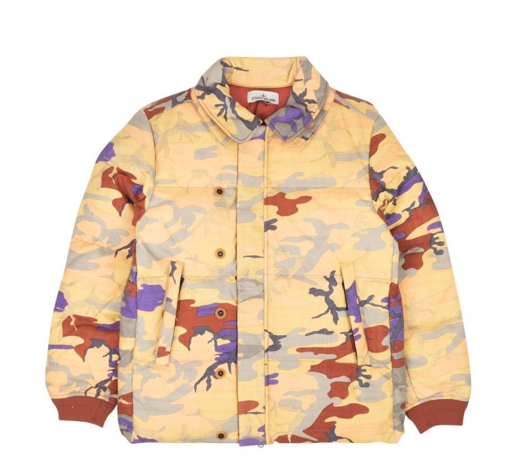 Multicolor Heritage Camo Ripstop Down Jacket Size