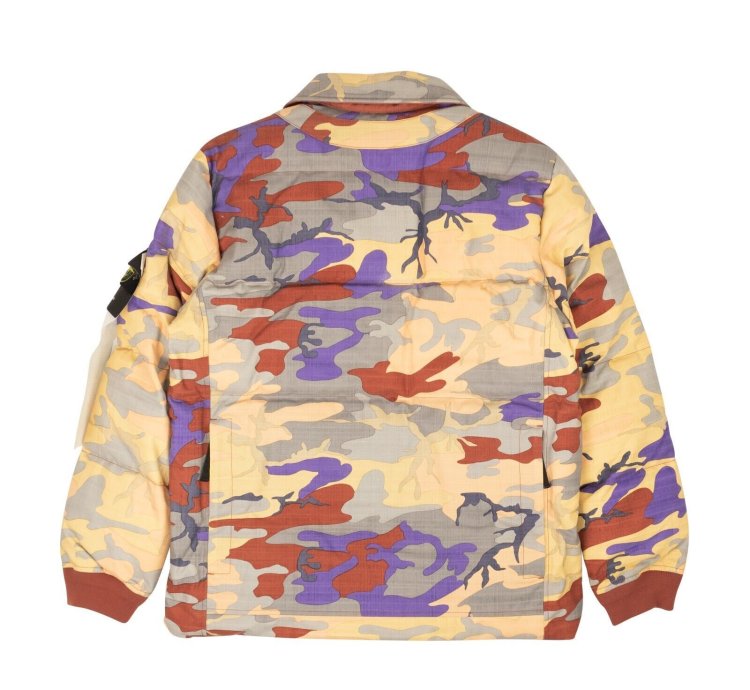 Multicolor Heritage Camo Ripstop Down Jacket Size