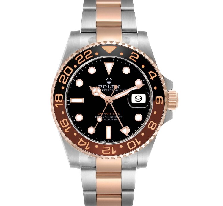 Rolex Gmt-master Ii Root Beer Steel Rose Gold Mens Watch 126711 Unworn