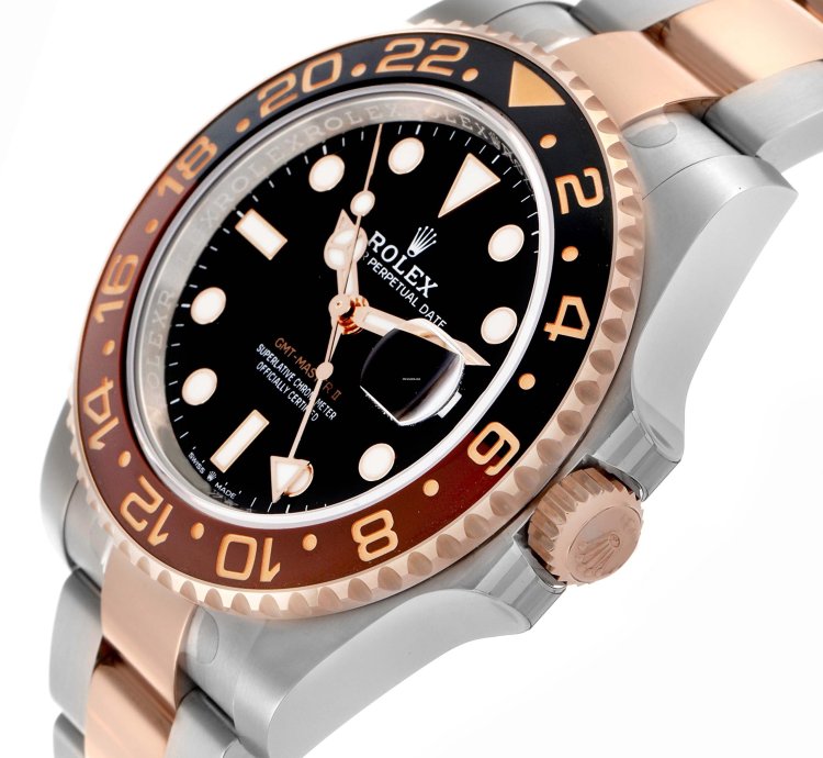 Rolex Gmt-master Ii Root Beer Steel Rose Gold Mens Watch 126711 Unworn