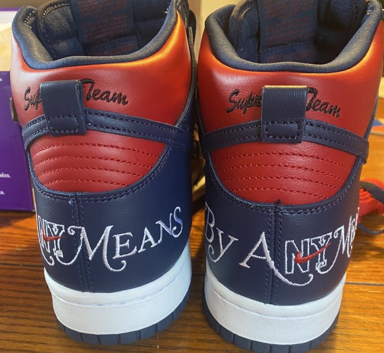 Nike Sb Dunk High Supreme By Any Means Navy