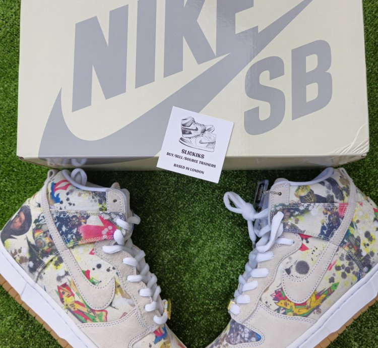 Nike Sb Dunk High Supreme Rammellzee Uk 9 Us 10