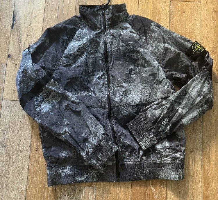 New Stone Island Dissolving Grid Camo Jacket - Grey