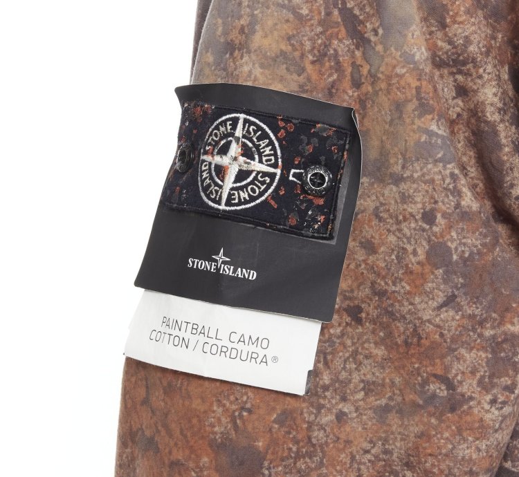 New Stone Island Paintball Camo Cotton Cordura Brown Printed Anorak Parka