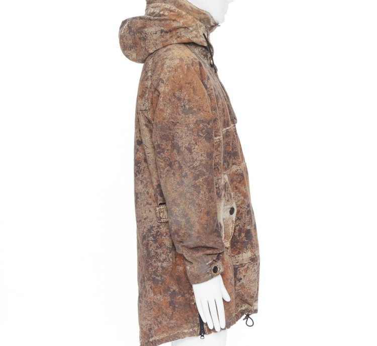 New Stone Island Paintball Camo Cotton Cordura Brown Printed Anorak Parka
